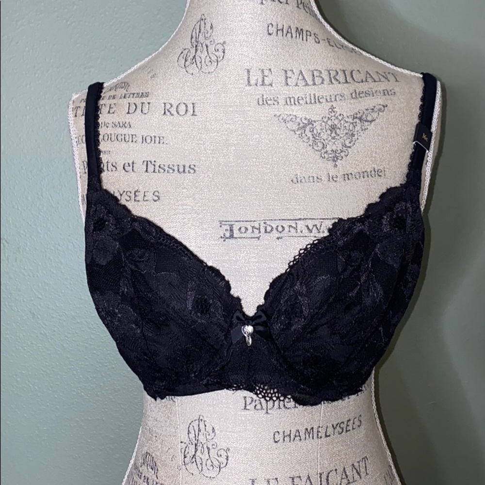 Lacy black bra by Victoria’s Secret